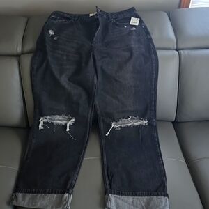 Free People Size35 Black Distressed